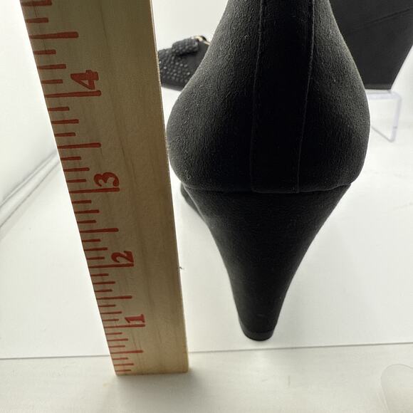 Jessica Simpson Women’s Sammi Black Suede Platform Wedge Heels Size 9 M NWB - Picture 6 of 10